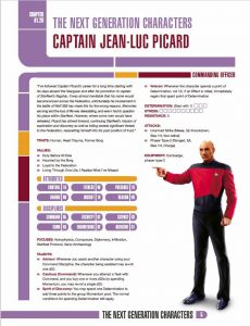 hoja de Personaje del Capitán Picard de Star Trek The Next Generation