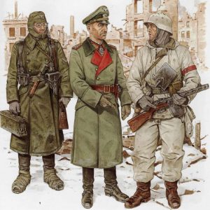 Distintos uniformes utilizados por los alemanes durante la Segunda Guerra Mundial