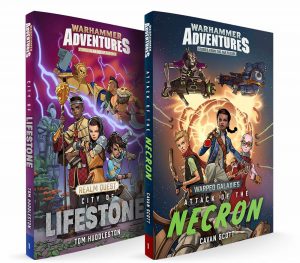 Warhammer Adventures Realm Quest: The City of Lifestone por Tom Huddleston y Warped Galaxies: Attack of the Necron por Cavan Scott