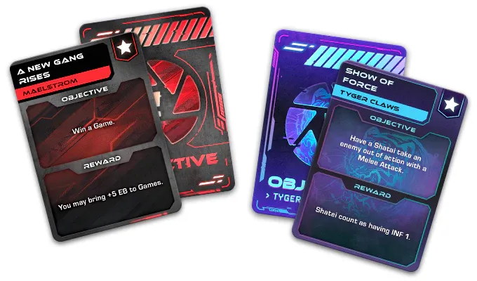 Cyberpunk Red Combat Zone Kickstarter cartas objetivos