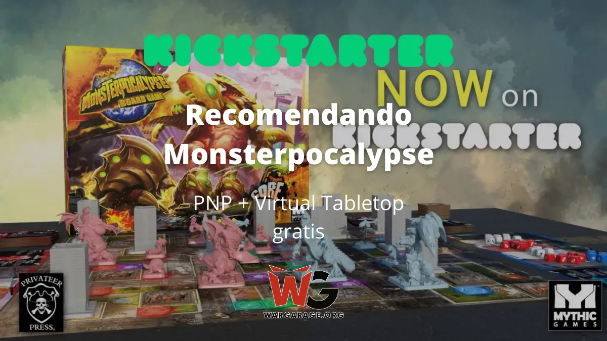 monsterpocalypse juego de mesa kickstarter pnp vtt