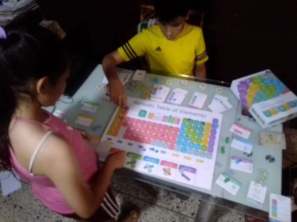 Periodic elements game physical table playing