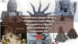 Terreno juegos de rol miniaturas Mesoamerica Mayas Aztecas Mexicas Impresion 3d
